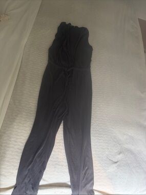 Wilfred Black Strapless Tie-Waist Romper Jumpsuit